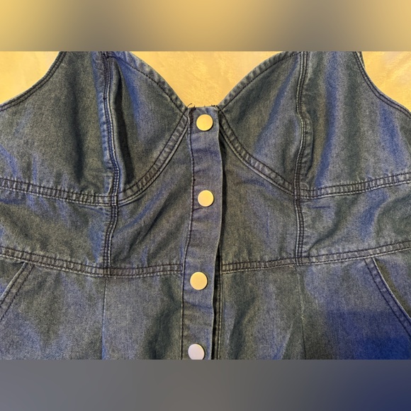 Denim Blue Button-Down Dress - Picture 11 of 14